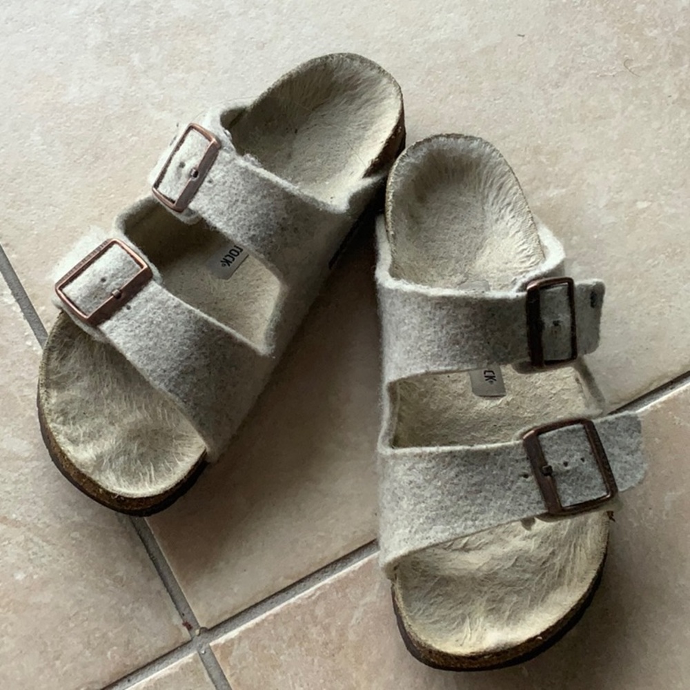 Birkenstock felt Arizona sandals